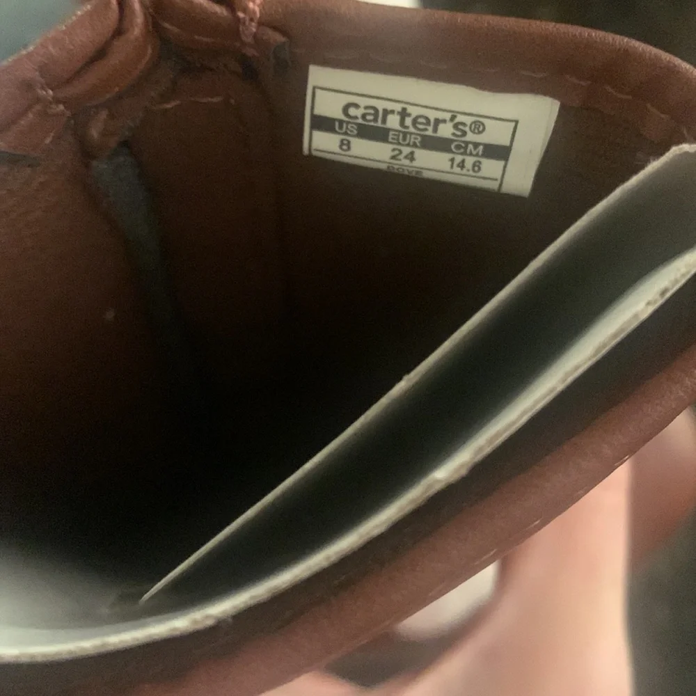 Carter's Brown Girls' Faux Fur Trim Boots
